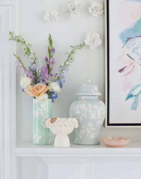 Chinoiserie Dreams Ginger Jars in Hydrangea Light Blue