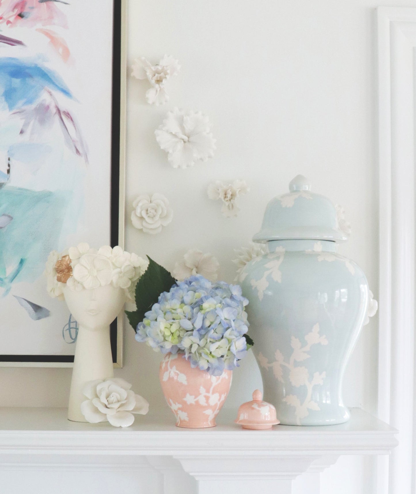 Chinoiserie Dreams Ginger Jars in Hydrangea Light Blue | Wholesale