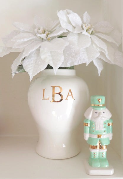 Sea Glass Nutcracker with 22K Gold Accents | Wholesale