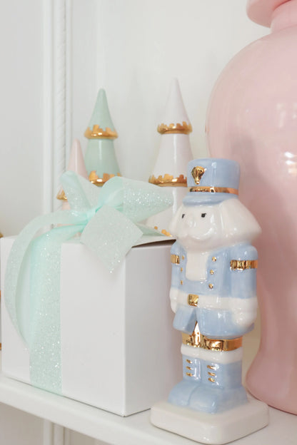 Light Blue Nutcracker with 22K Gold Accents | Wholesale