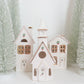 Ivory Christmas Village 3-Piece Set with 22K Gold Accents