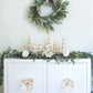 Beige Christmas Trees with 22K Gold Brushstroke Accent