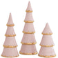 Pink Christmas Trees with 22K Gold Brushstroke Accent