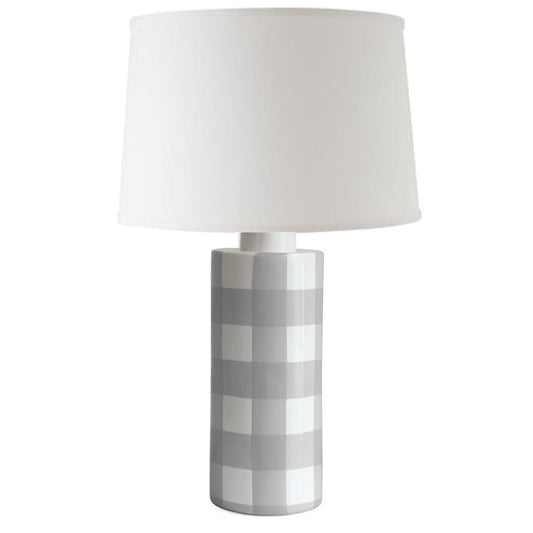 Graphite Gray Gingham Column Lamp | Wholesale