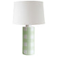 Sea Glass Gingham Column Lamp | Wholesale