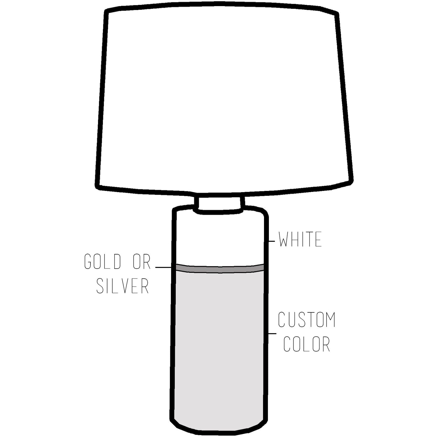 Custom Color Block Column Lamp