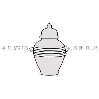 Custom Color Striped Ginger Jars