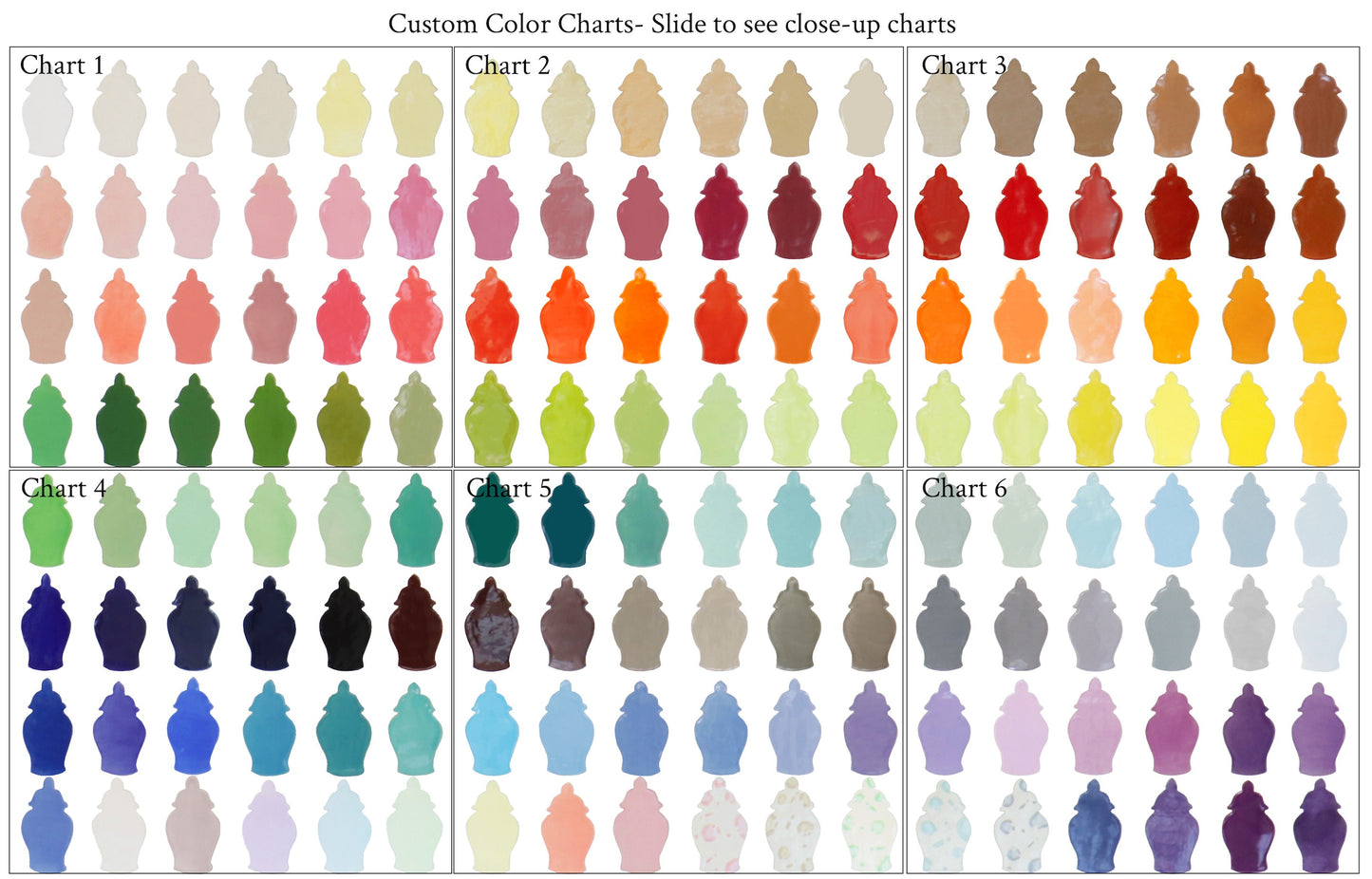 Custom Color Brushstroke Ginger Jars
