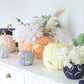 Layered Leaves Pumpkin Jars with 22K Gold Accents in Navy Blue
