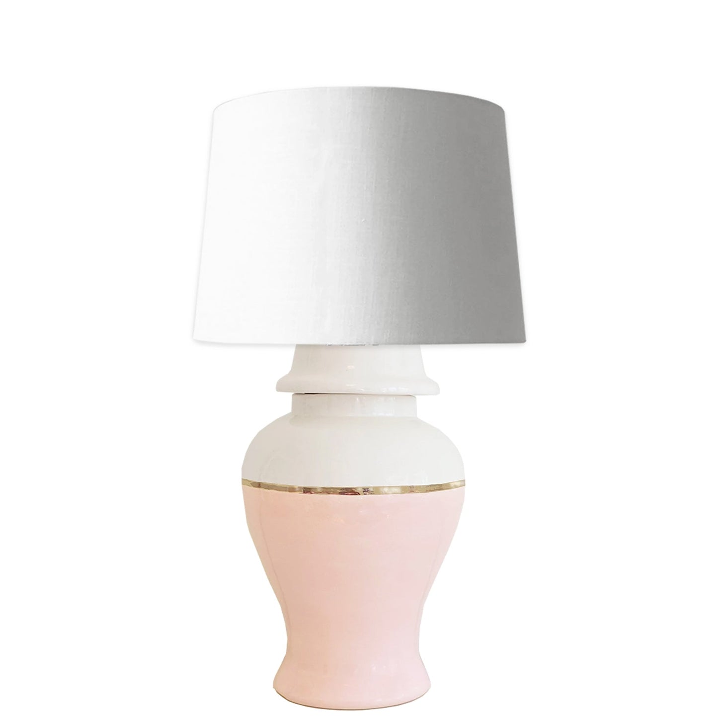 Blush Color Block Ginger Jar Lamp | Wholesale