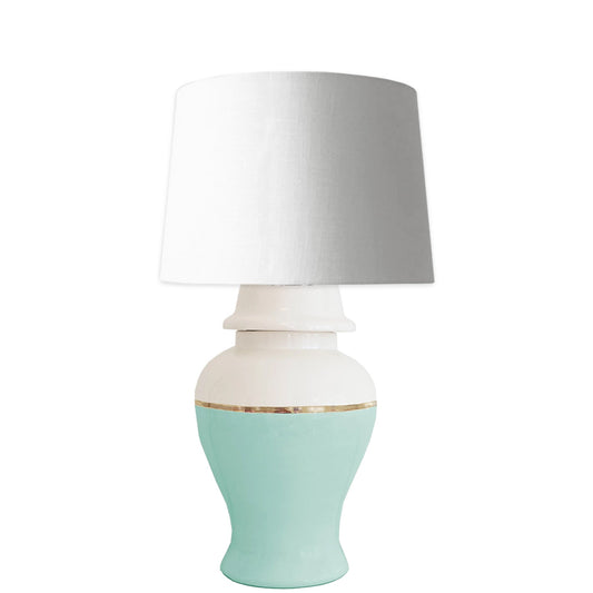 Sea Glass Color Block Ginger Jar Lamp | Wholesale