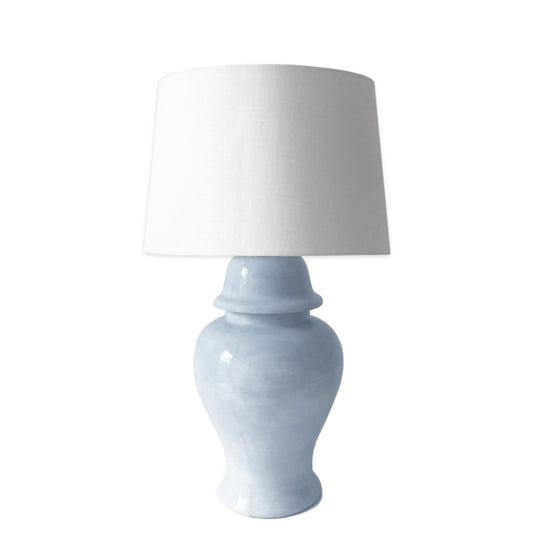 Hydrangea Light Blue Ginger Jar Lamp | Wholesale