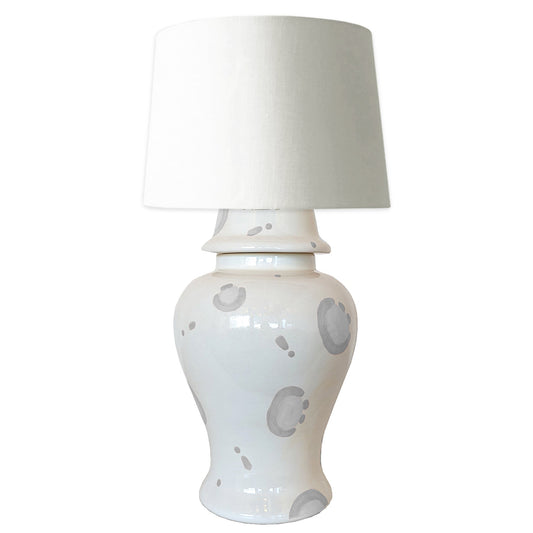 Gray Leopard Ginger Jar Lamp | Wholesale