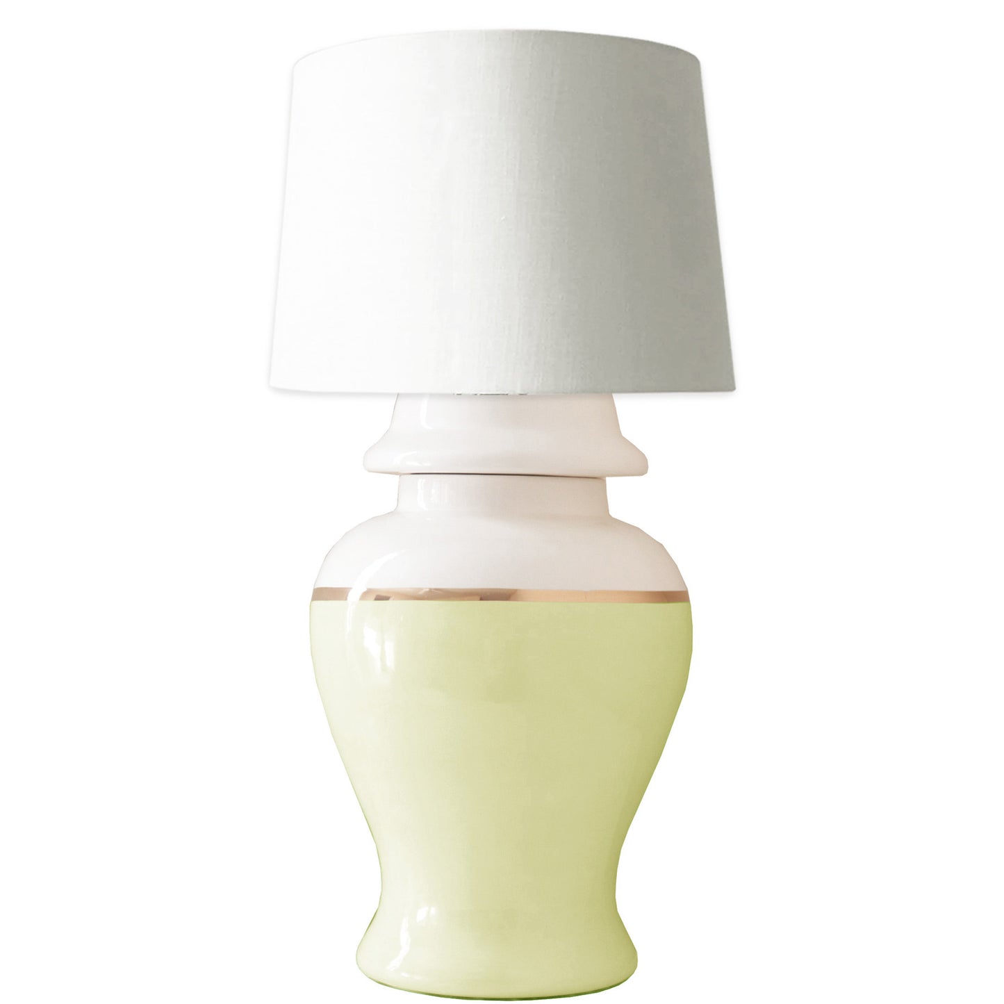 Spring Green Color Block Ginger Jar Lamp
