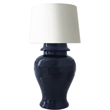 Navy Blue Ginger Jar Lamp