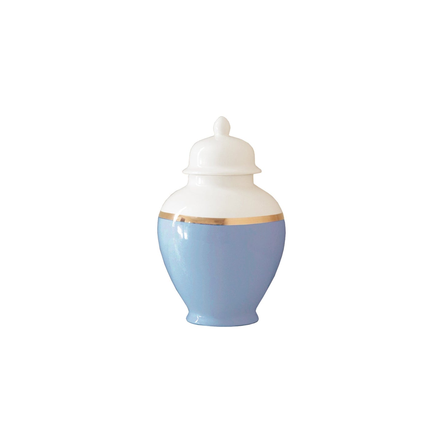 Serenity Blue Color Block Ginger Jar with Gold Accent | Wholesale