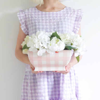 Gingham Planter