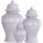 Light Lavender Greek Key Ginger Jars | Wholesale