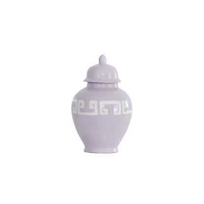 Light Lavender Greek Key Ginger Jars | Wholesale