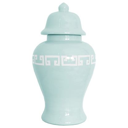 Robin's Egg Greek Key Ginger Jars | Wholesale