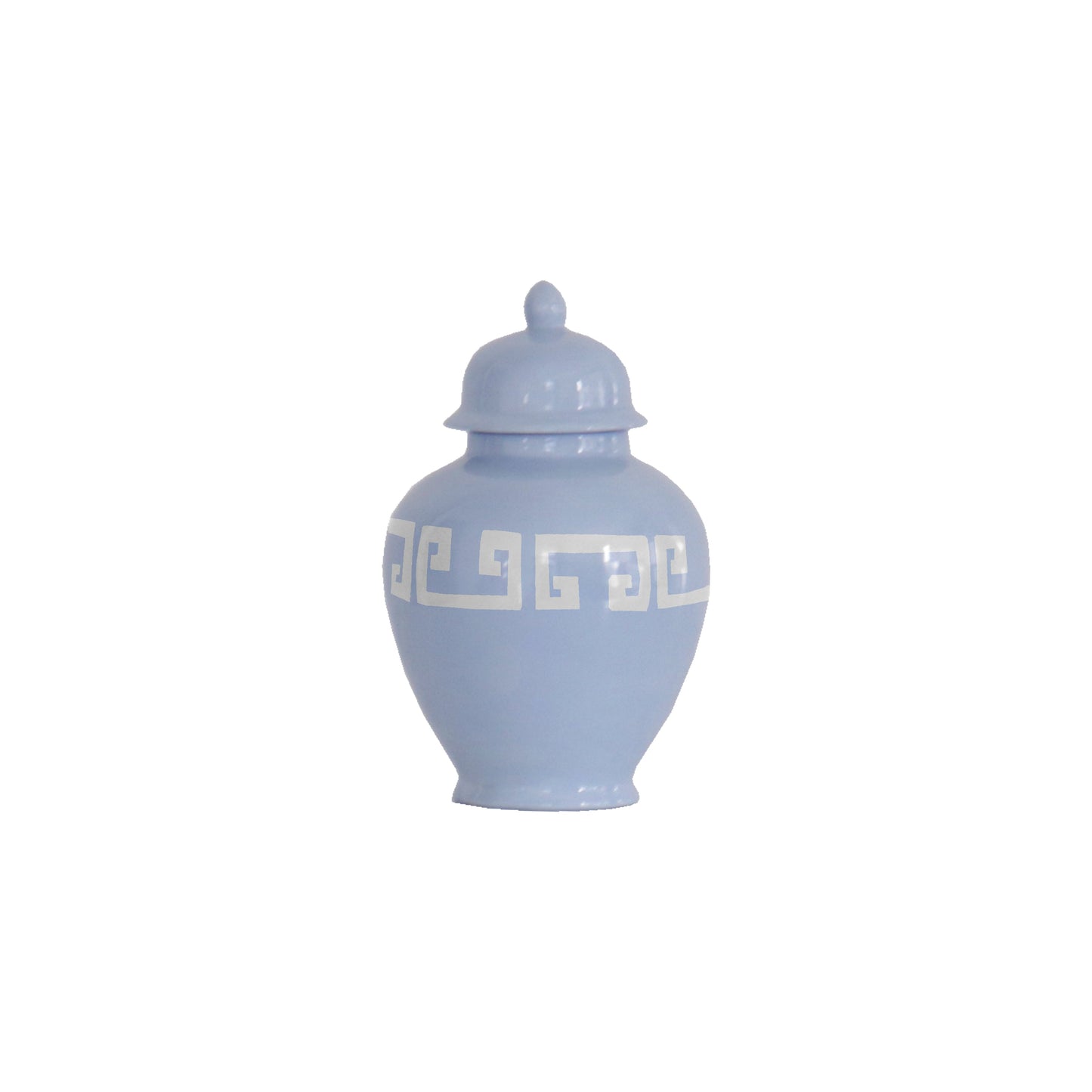 Serenity Blue Greek Key Ginger Jars | Wholesale