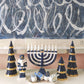 Shimmering Stars Menorah with 22K Gold Accents and Optional Monogram