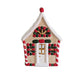 Ivory, Red & Green Gingerbread House with 22K Gold Accents