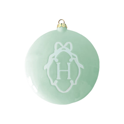 Large Ornament with Bow Monogram