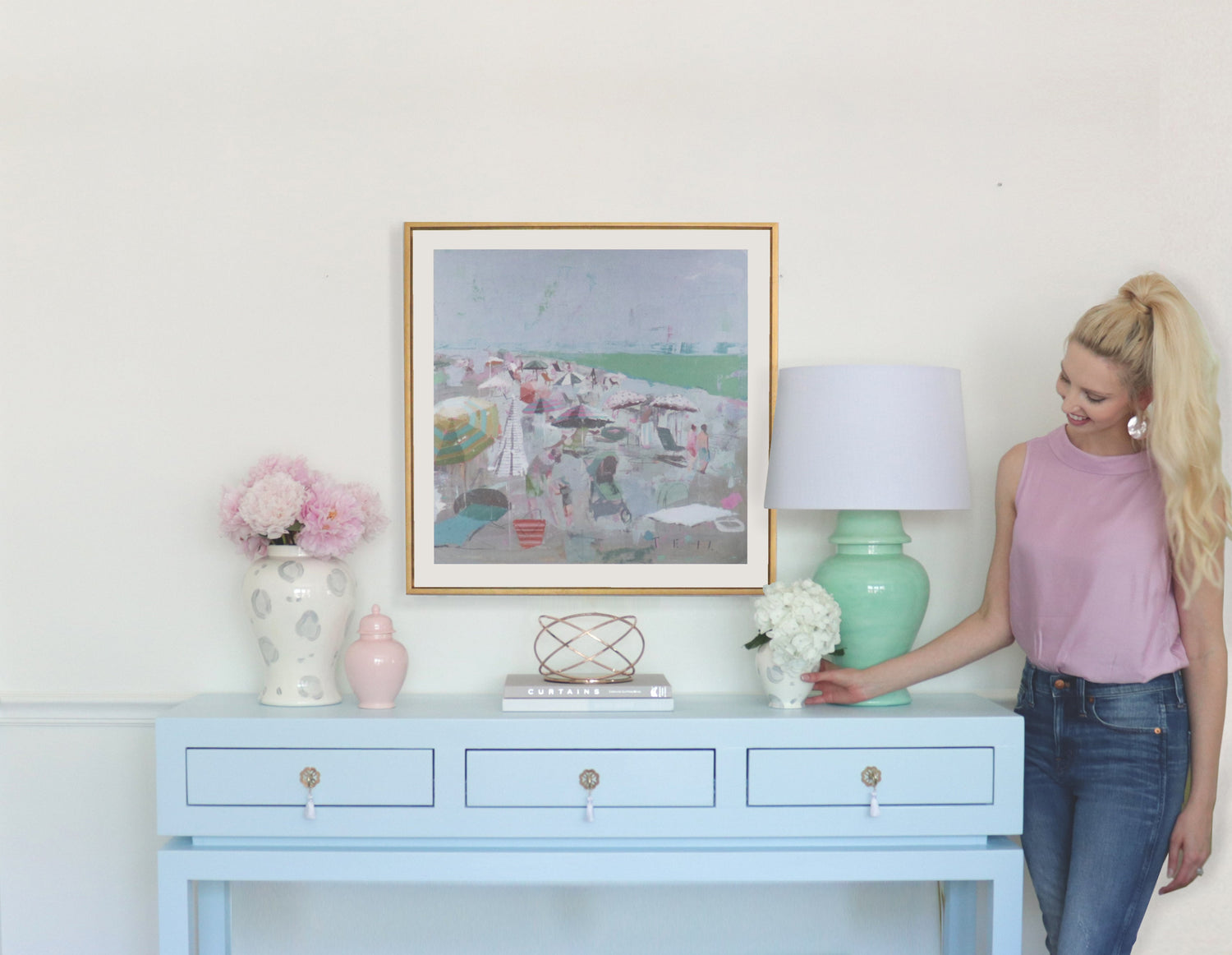 Light Gray Leopard Print Ginger Jars