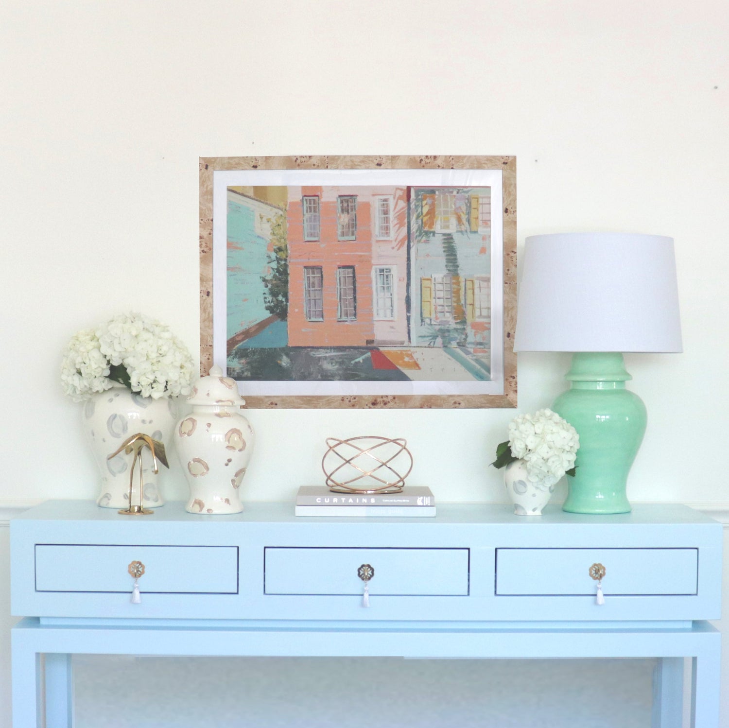 Light Gray Leopard Print Ginger Jars