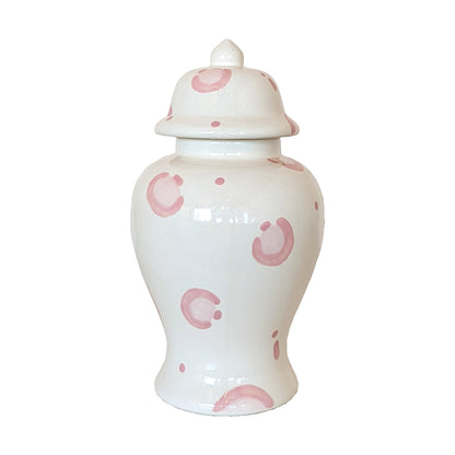 Light Pink Leopard Print Ginger Jars