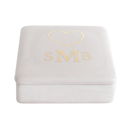 Heart Keepsake Monogrammed Box