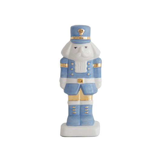 French Blue Nutcracker with 22K Gold Accents