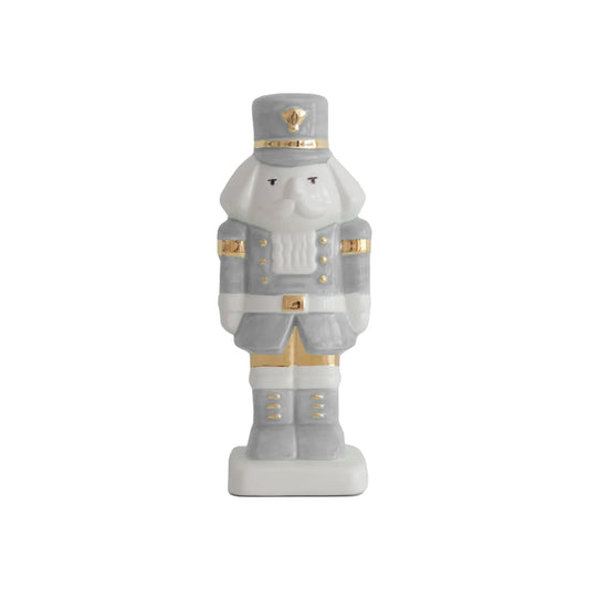 Light Gray Nutcracker with 22K Gold Accents | Wholesale