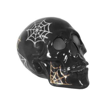 "Mr. Bones and Charlotte" Skull Decor with 22K Gold Accents- Black | Wholesale