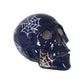 "Mr. Bones and Charlotte" Skull Decor with 22K Gold Accents- Navy Blue