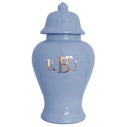 Classic Monogram Ginger Jars in French Blue