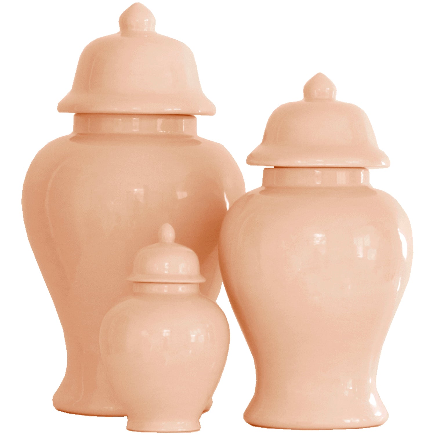 Coral Ginger Jars