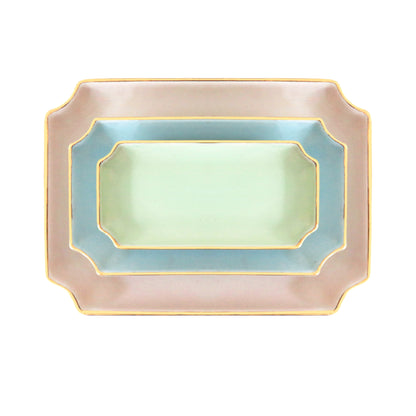 Solid Trays with Gold Accent