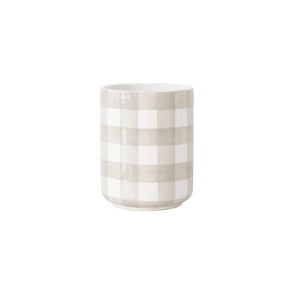 Gingham Large Vase/ Utensil Holder